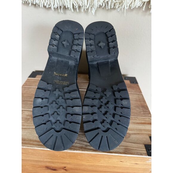 Free People X Jeffrey Campbell Ricki Hiker Boot Black Mesh Block Heel Size 8 - Picture 14 of 16